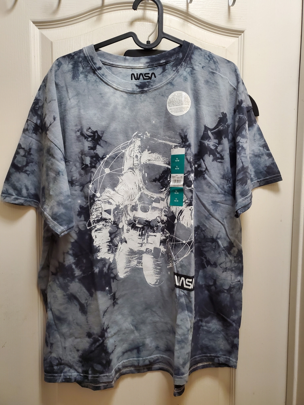 NASA Men's Tie-Dye Astronaut Graphic Tee - Gray/Black - NWT / XL